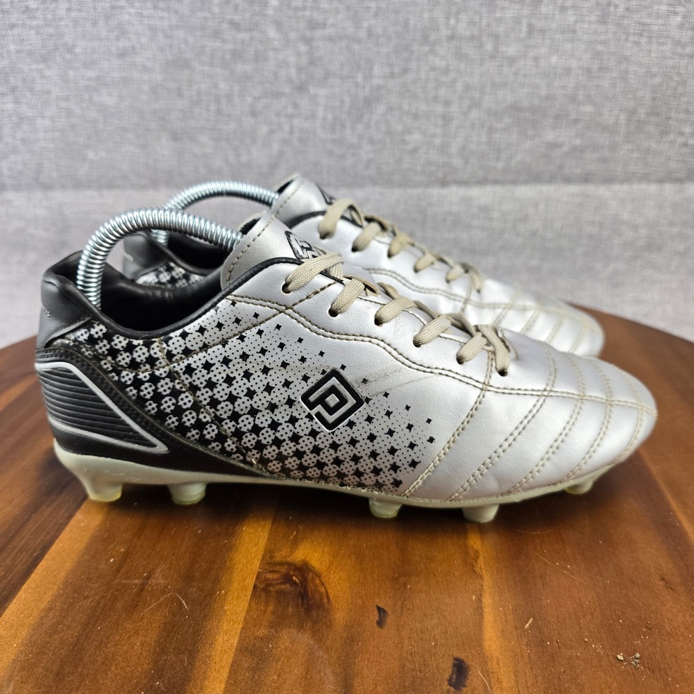 Superflight-1 Soccer Cleats Size US 6.5 Silver Black Athletic Football Shoes